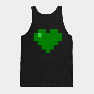 Simple Green Pixel Heart Tank Top